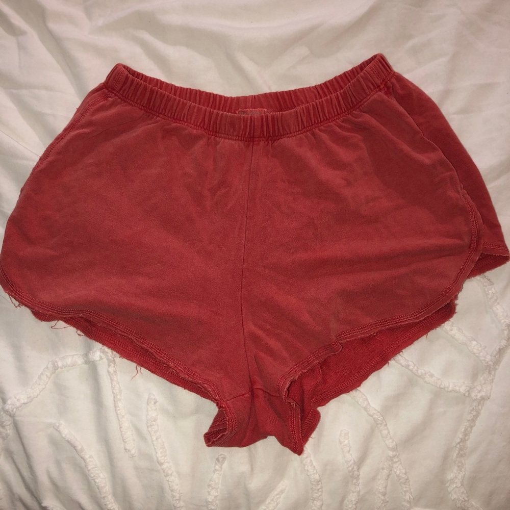 Red Brandy Melville Athletic Shorts